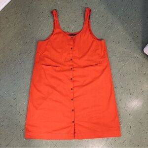 Gudrun Sjoden linen/cotton dress in orange XL lagenlook Scandi style
